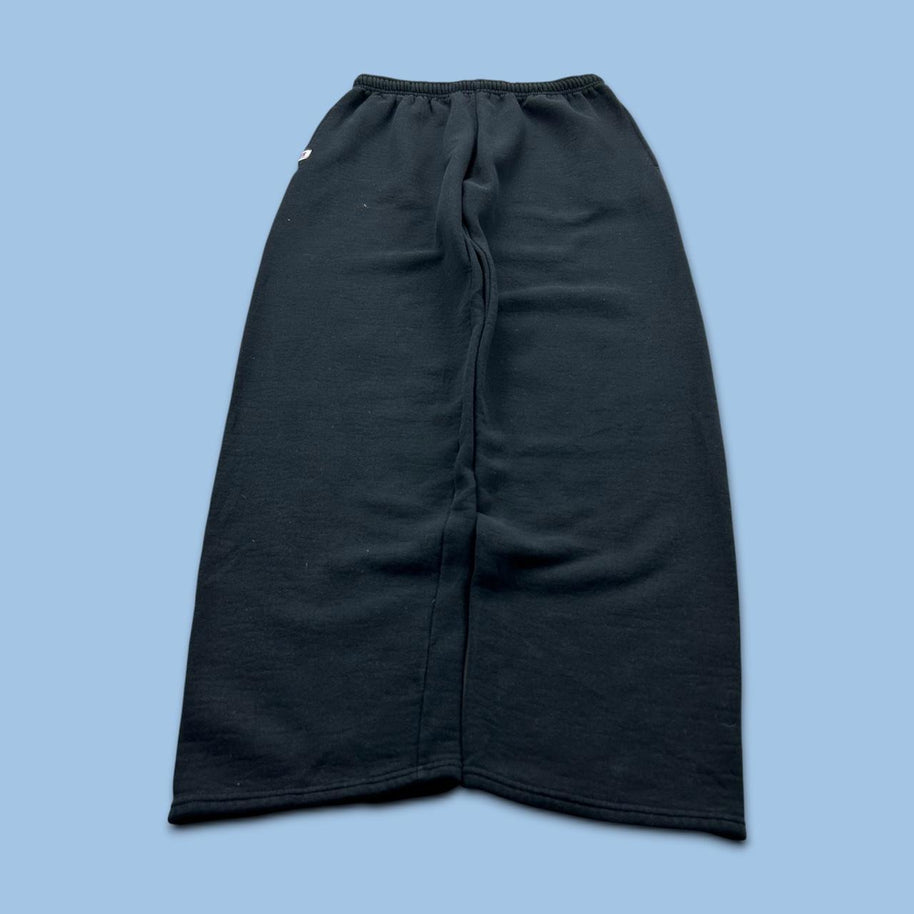 VINTAGE Y2K RUSSELL ATHLETIC BLANK BAGGY COTTON SWEATPANTS BLACK
