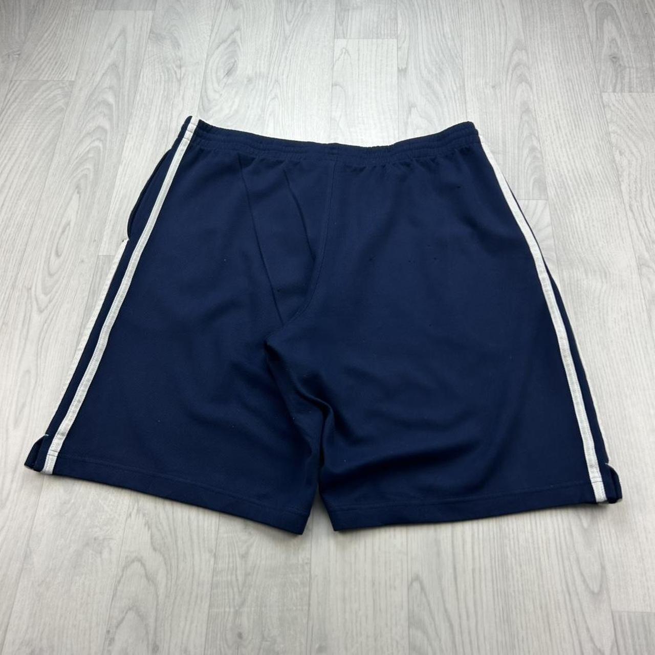VINTAGE Y2K ADIDAS BAGGY BASKETBALL SPORT SHORTS NAVY