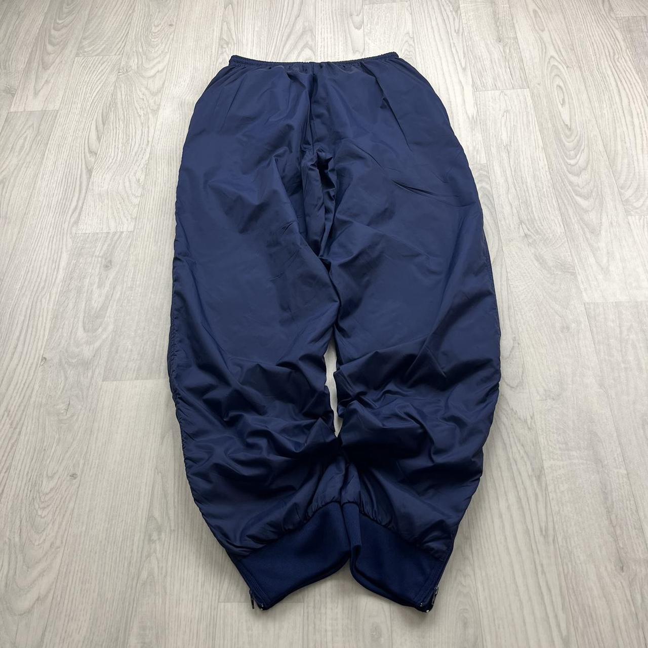 VINTAGE 90s NIKE BAGGY SHELL TRACKSUIT BOTTOMS NAVY
