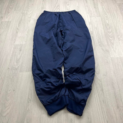 VINTAGE 90s NIKE BAGGY SHELL TRACKSUIT BOTTOMS NAVY
