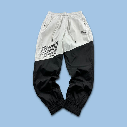 PUMA BAGGY TRACKSUIT BOTTOMS BLACK / WHITE