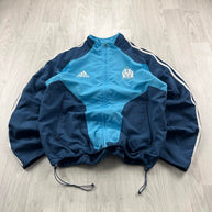 VINTAGE 04/05 ADIDAS MARSEILLE FOOTBALL LIGHTWEIGHT JACKET BLUE
