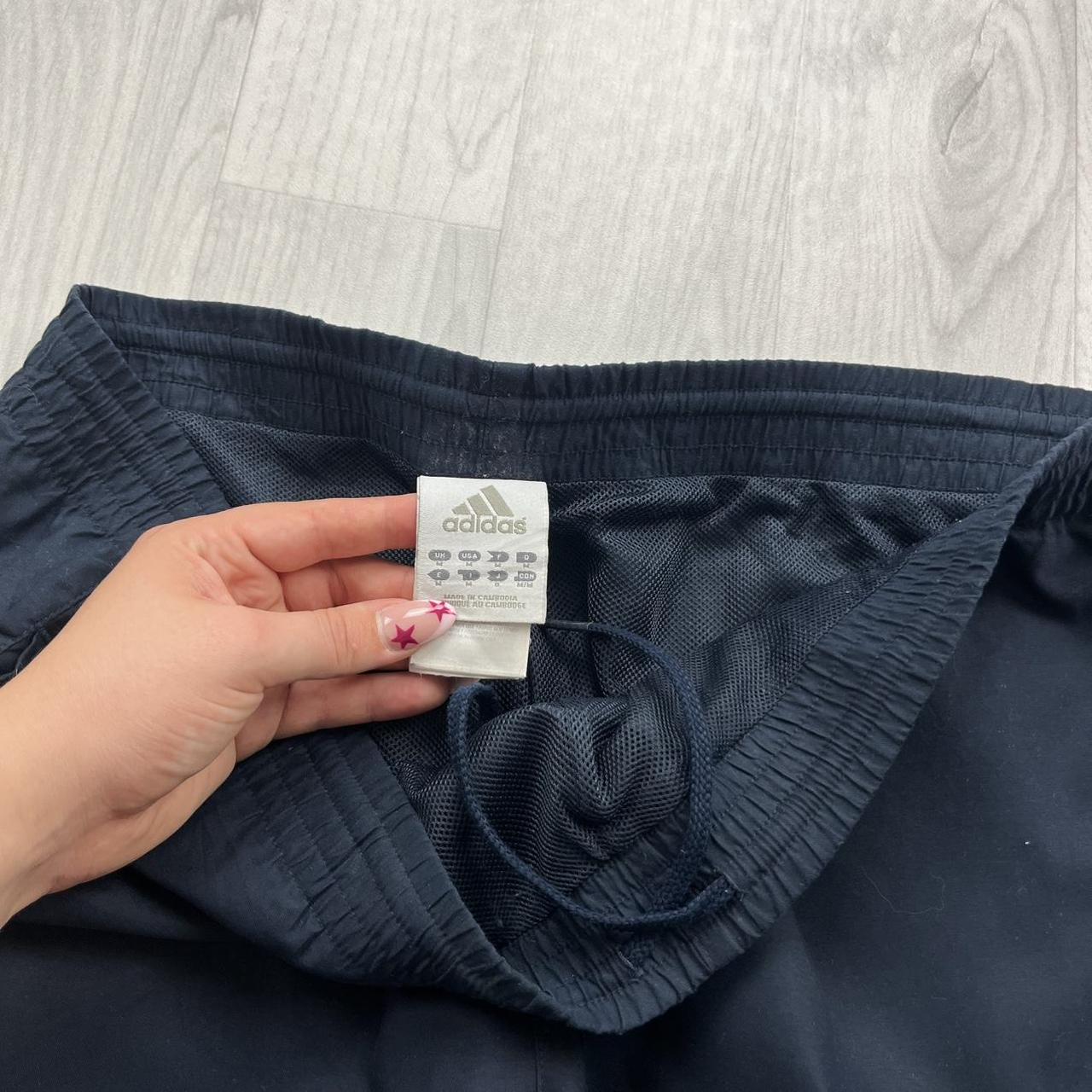 VINTAGE Y2K ADIDAS TECHNICAL BAGGY TRACKSUIT BOTTOMS NAVY