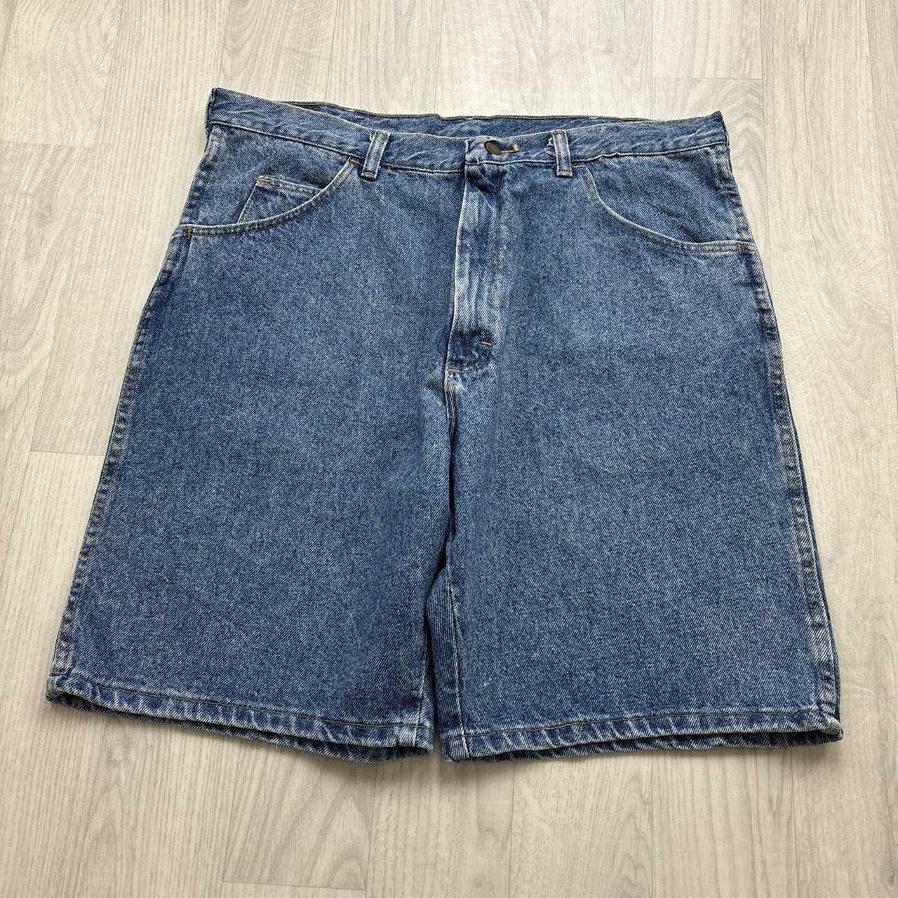 VINTAGE 00s WRANGLER BAGGY LOOSE JORTS BLUE