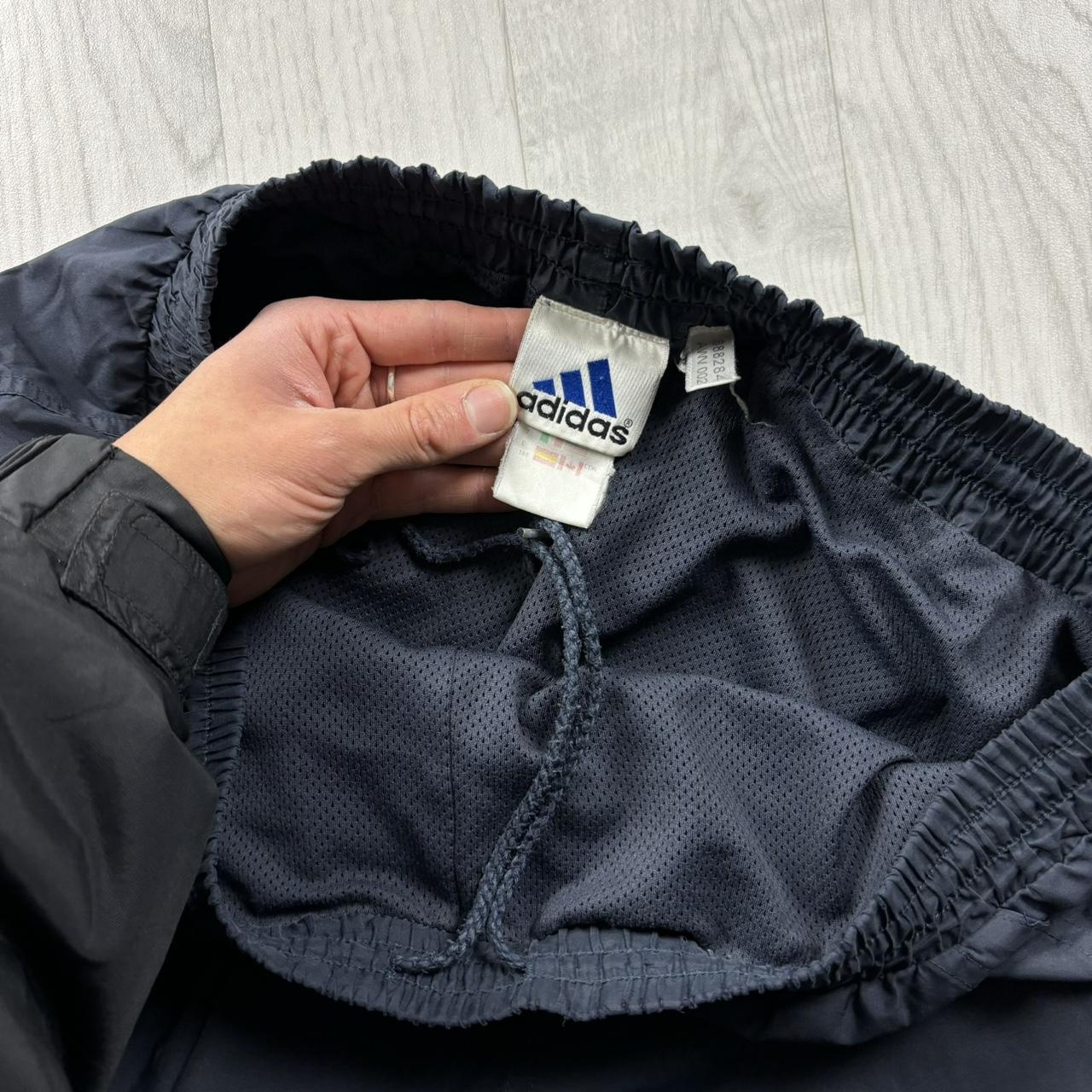 VINTAGE Y2K ADIDAS TECHNICAL BAGGY TRACKSUIT BOTTOMS NAVY
