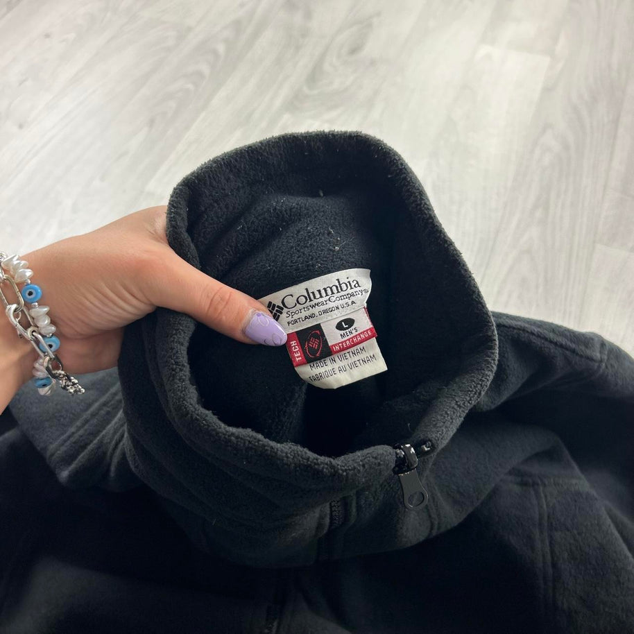 VINTAGE Y2K COLUMBIA ZIP UP FLEECE JACKET BLACK