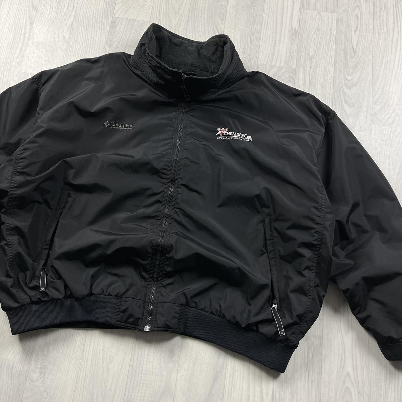 VINTAGE 00s COLUMBIA BOMBER FLEECE JACKET BLACK