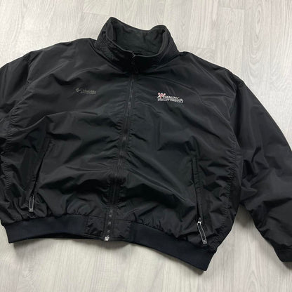 VINTAGE 00s COLUMBIA BOMBER FLEECE JACKET BLACK
