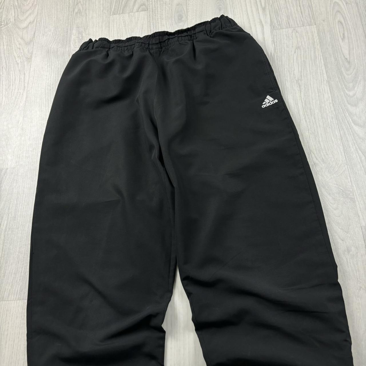 VINTAGE 00s ADIDAS BAGGY TRACKSUIT BOTTOMS BLACK