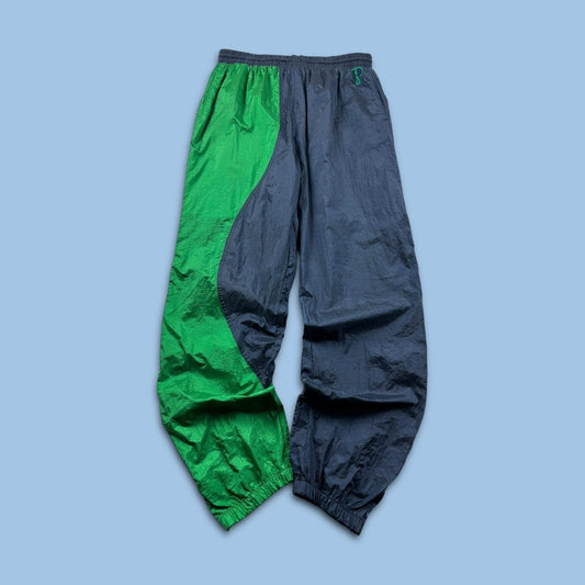 VINTAGE Y2K PRO PLAYER BAGGY TRACKSUIT BOTTOMS NAVY / GREEN