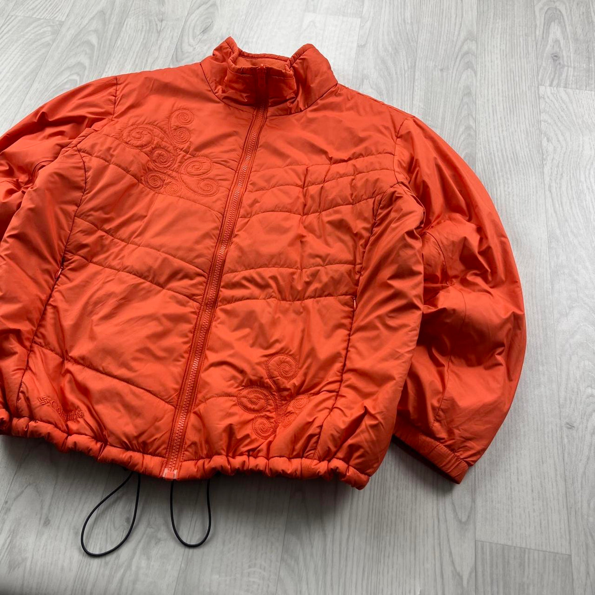 VINTAGE Y2K COLUMBIA PADDED PUFFER SKI JACKET ORANGE