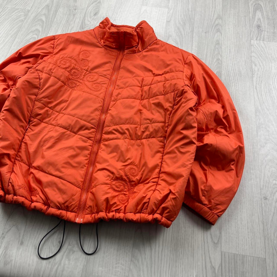VINTAGE Y2K COLUMBIA PADDED PUFFER SKI JACKET ORANGE