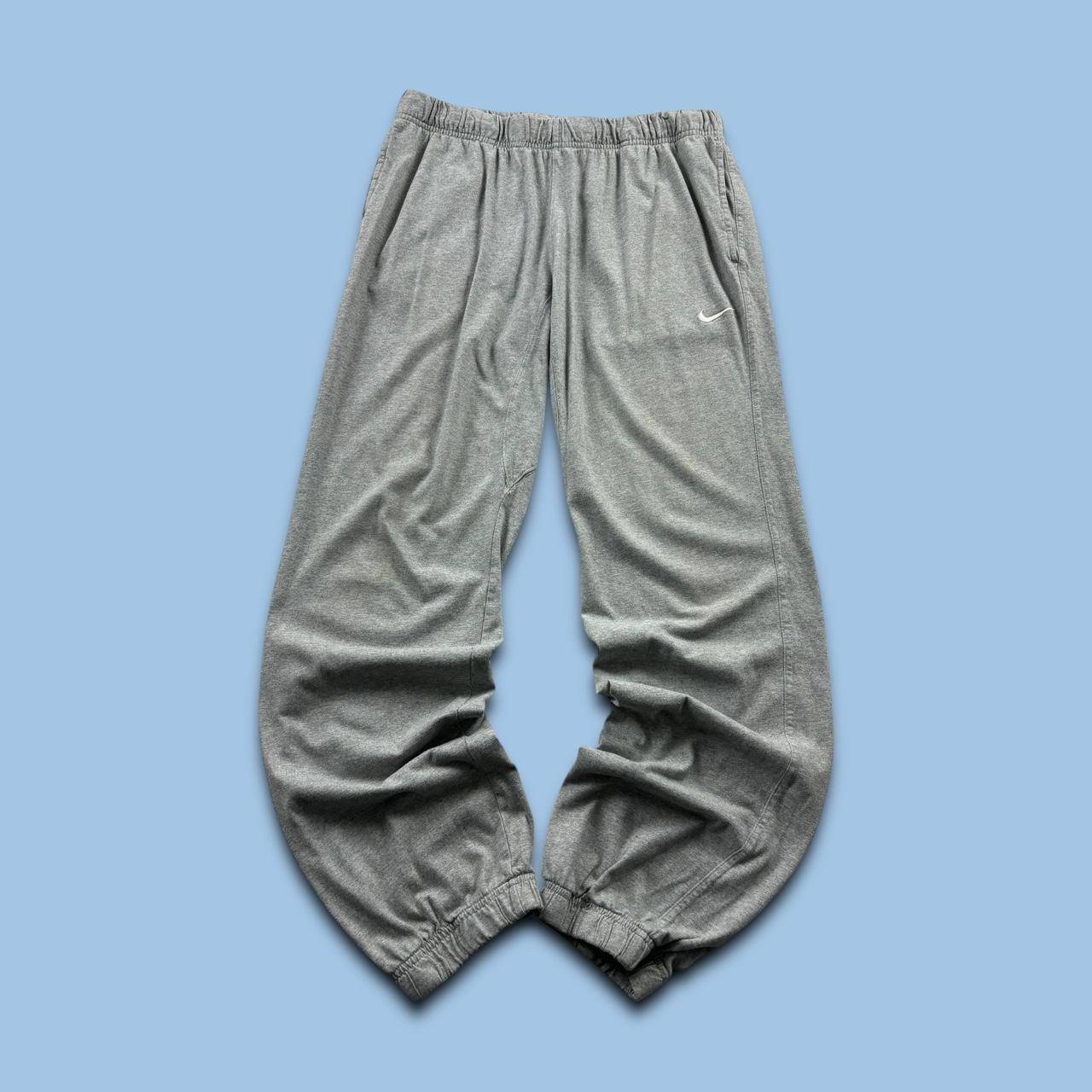 VINTAGE Y2K NIKE BAGGY COTTON SWEATPANTS GREY