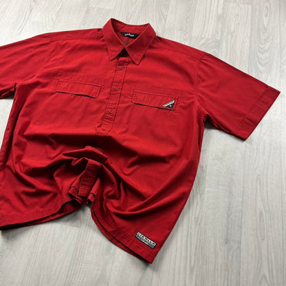 VINTAGE Y2K AIRWALK SHORT SLEEVE SHIRT RED