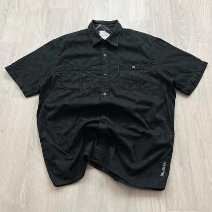 VINTAGE Y2K BILLABONG SHORT SLEEVE SHIRT BLACK