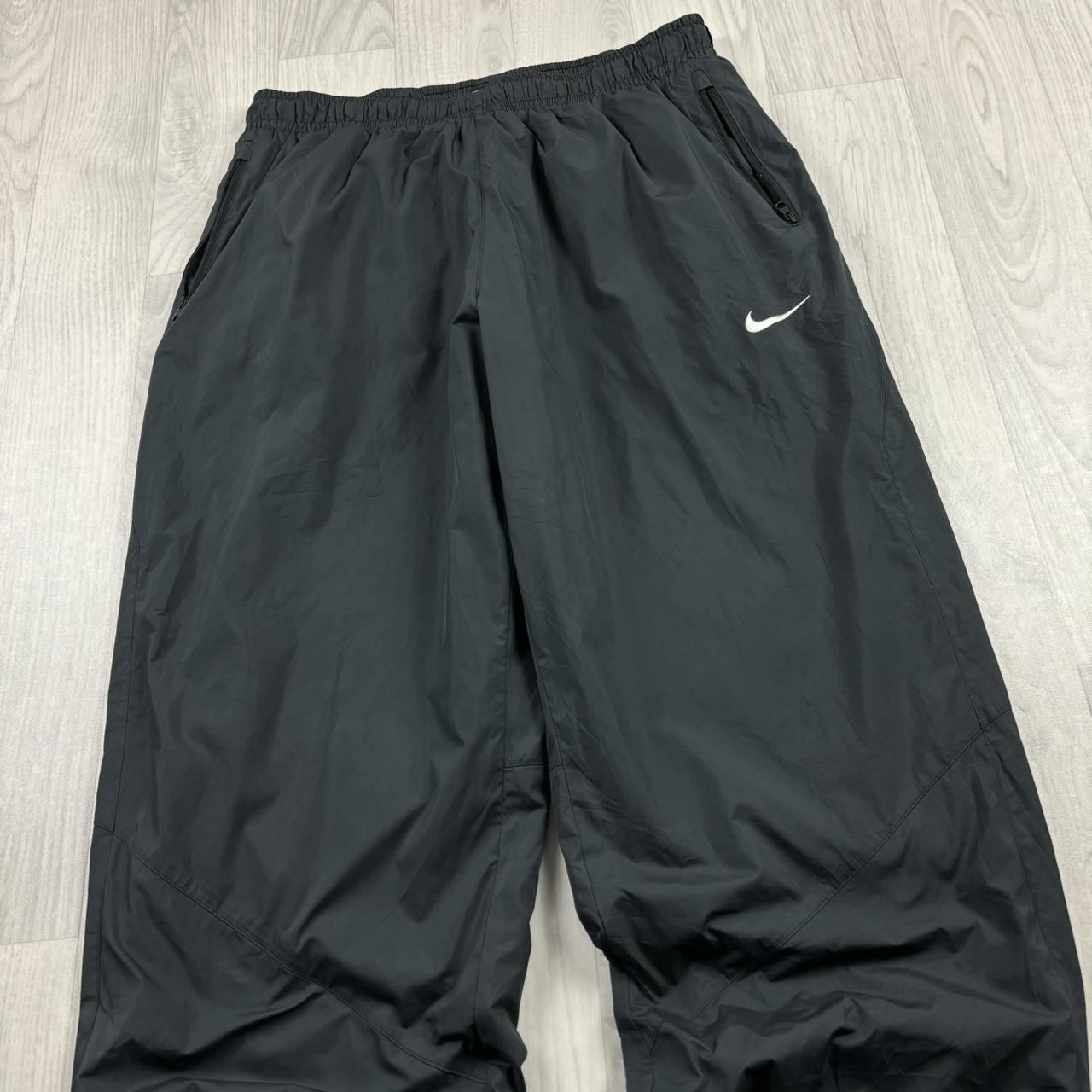 VINTAGE Y2K NIKE BAGGY TRACKSUIT BOTTOMS GREY / BLACK