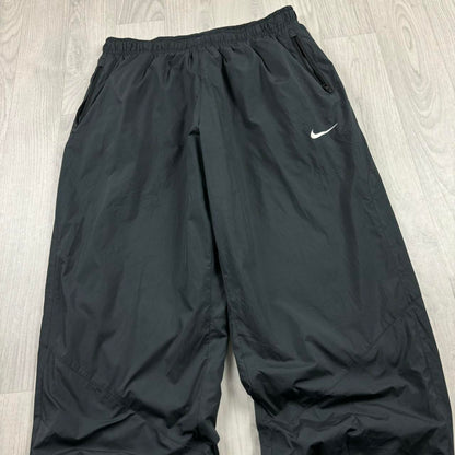 VINTAGE Y2K NIKE BAGGY TRACKSUIT BOTTOMS GREY / BLACK