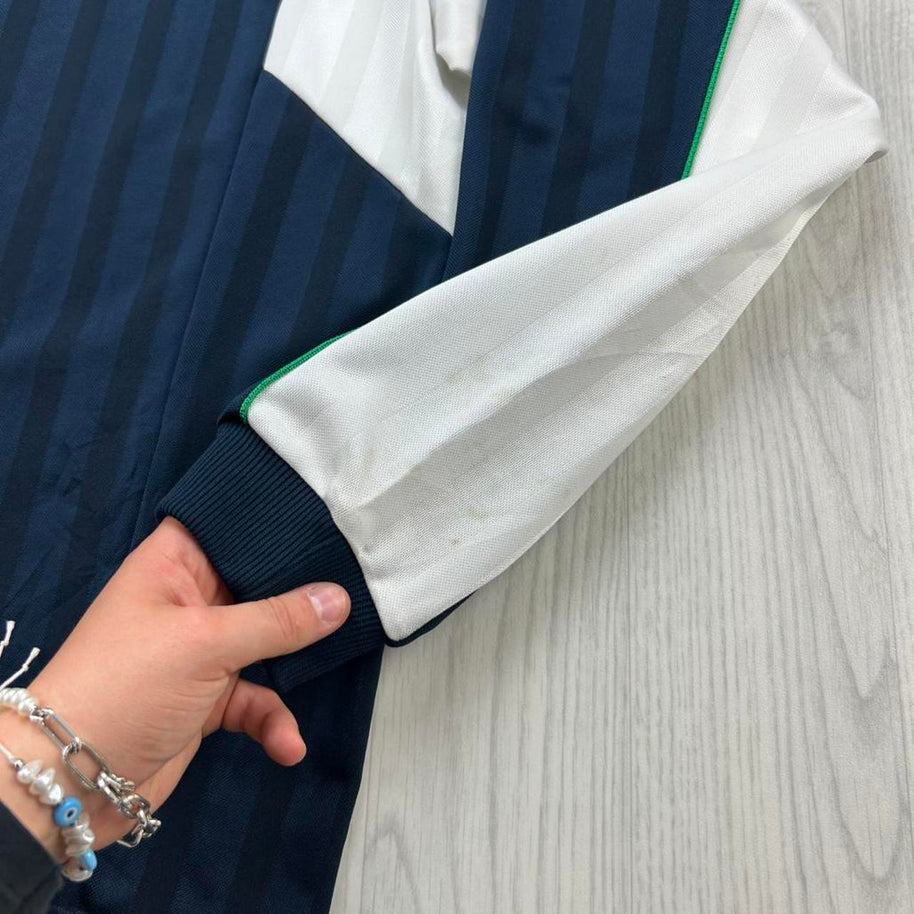VINTAGE Y2K NIKE STRIPED ZIP UP TRACK JACKET NAVY