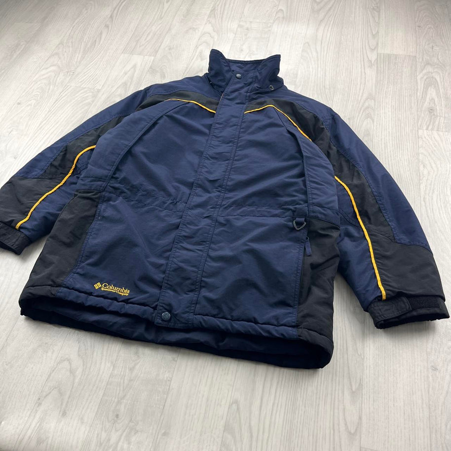 VINTAGE Y2K COLUMBIA PADDED UTILITY SKI JACKET NAVY