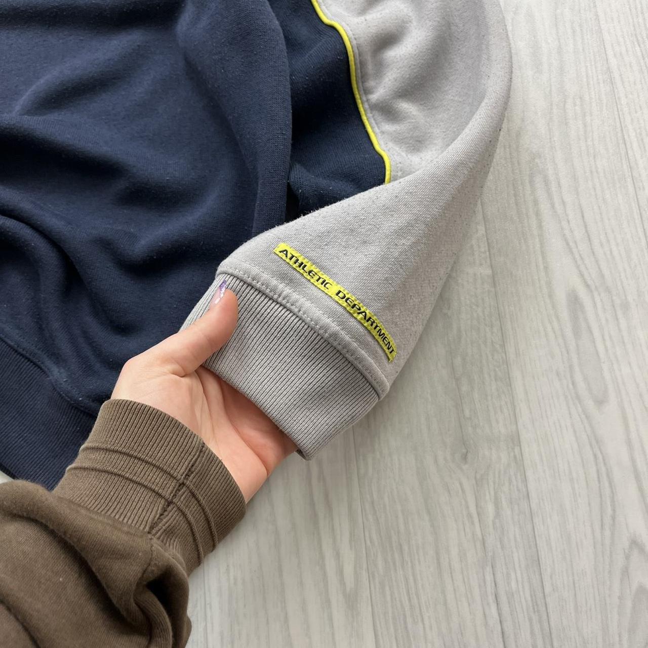VINTAGE Y2K REEBOK SPELLOUT SWEATSHIRT NAVY GREY