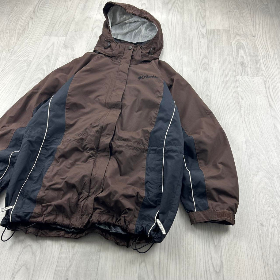 VINTAGE Y2K COLUMBIA TECHNICAL UTILITY SKI JACKET BROWN
