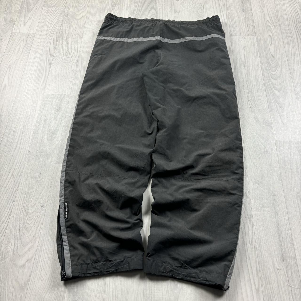 VINTAGE Y2K NIKE WIDE LEG BAGGY TRACKSUIT BOTTOMS GREY
