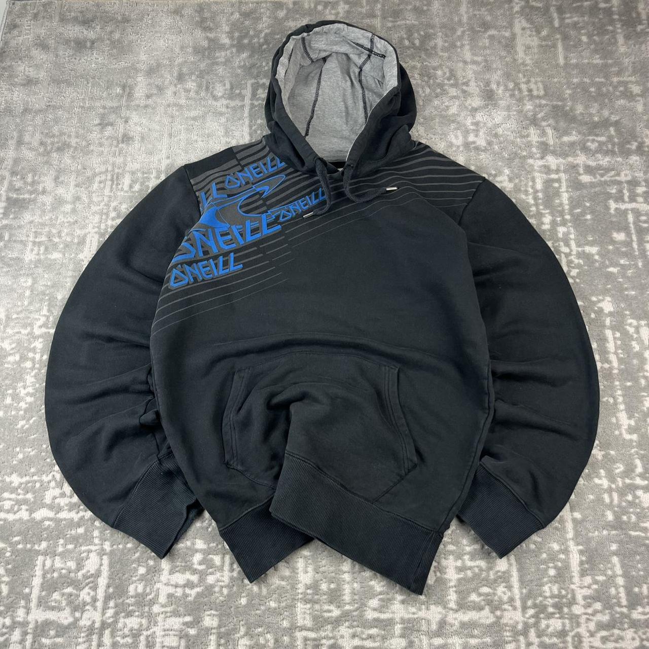 VINTAGE Y2K ONEILL GRAPHIC PRINT HOODIE BLACK