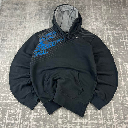 VINTAGE Y2K ONEILL GRAPHIC PRINT HOODIE BLACK