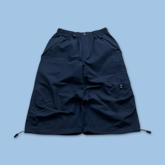 VINTAGE Y2K NIKE BAGGY TECHNICAL SHORTS NAVY