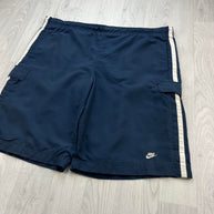 VINTAGE Y2K NIKE BAGGY SPORT CARGO SHORTS NAVY