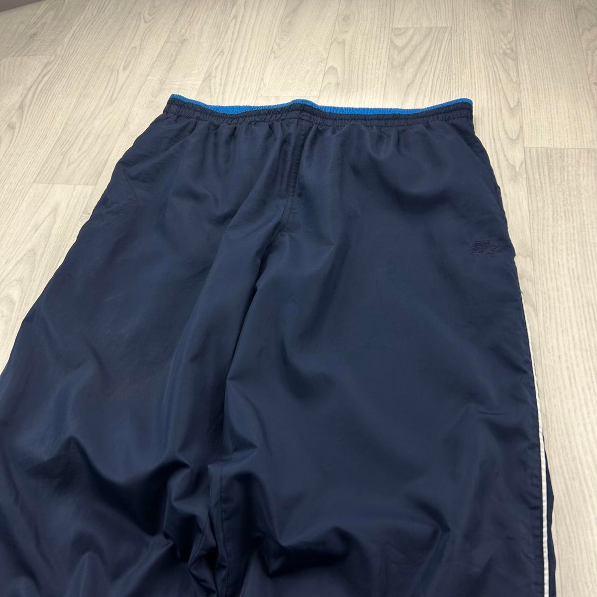 VINTAGE Y2K STARTER BAGGY TRACKSUIT BOTTOMS NAVY