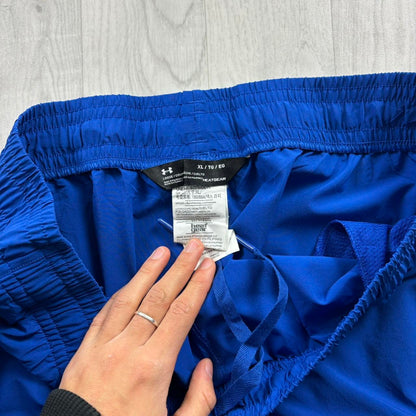 UNDER ARMOUR BAGGY TRACKSUIT BOTTOMS BLUE