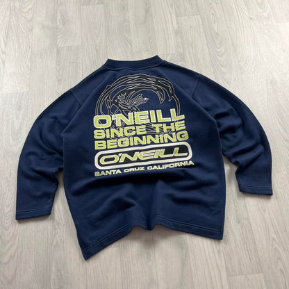 VINTAGE Y2K ONEILL GRAPHIC SWEATSHIRT NAVY BLUE
