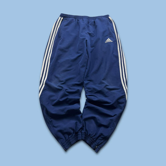 VINTAGE Y2K ADIDAS BAGGY TRACKSUIT BOTTOMS NAVY BLUE