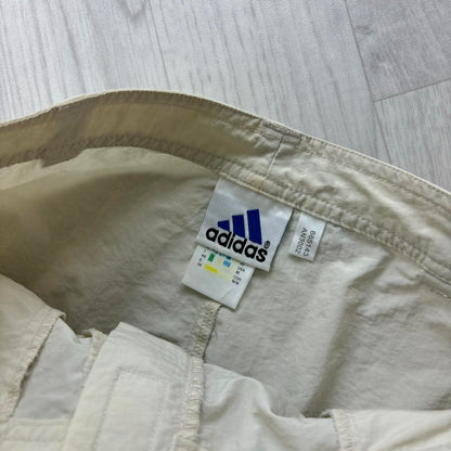 VINTAGE Y2K ADIDAS BAGGY TRACKSUIT BOTTOMS CREAM