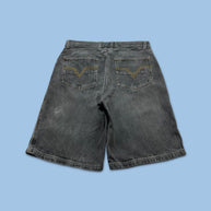 VINTAGE Y2K BLUE RIDGE BAGGY EMBROIDERED JORTS FADED BLACK