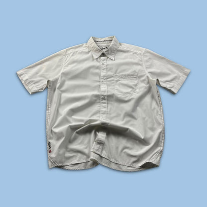 VINTAGE Y2K QUIKSILVER SHORT SLEEVE SHIRT WHITE