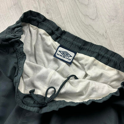 VINTAGE 90s UMBRO BAGGY TRACKSUIT BOTTOMS GREY