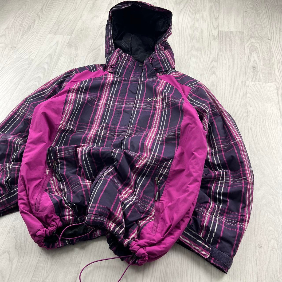 VINTAGE Y2K COLUMBIA TECHNICAL PLAID JACKET PURPLE