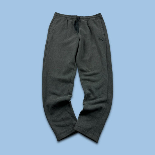 VINTAGE 00s PUMA TAPERED BAGGY COTTON SWEATPANTS GREY