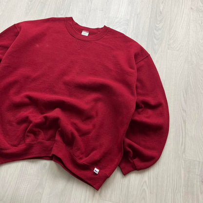 VINTAGE Y2K RUSSELL ATHLETIC SWEATSHIRT RED