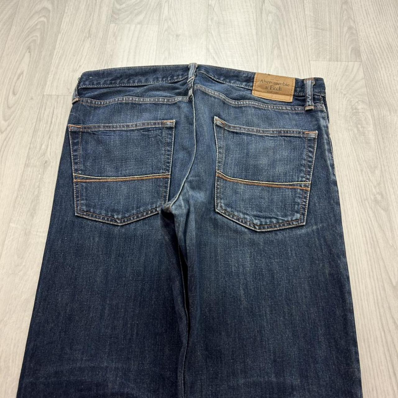VINTAGE Y2K ABERCROMBIE AND FITCH SLIM STRAIGHT JEANS NAVY BLUE