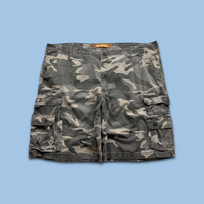VINTAGE Y2K LEE BAGGY CAMO CARGO SHORTS GREY