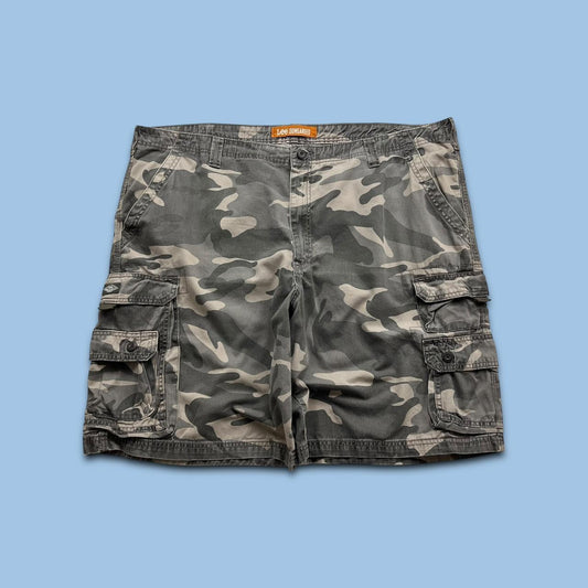 VINTAGE Y2K LEE BAGGY CAMO CARGO SHORTS GREY