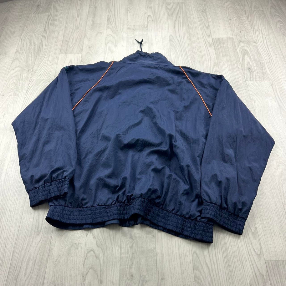 VINTAGE 90s ADIDAS LIGHTWEIGHT TRACK JACKET NAVY