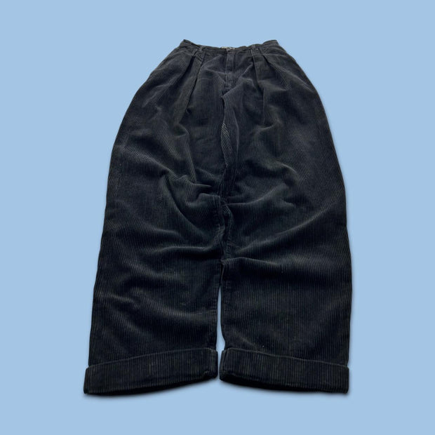 VINTAGE 00s CHUNKY CORDUROY TROUSERS BLACK