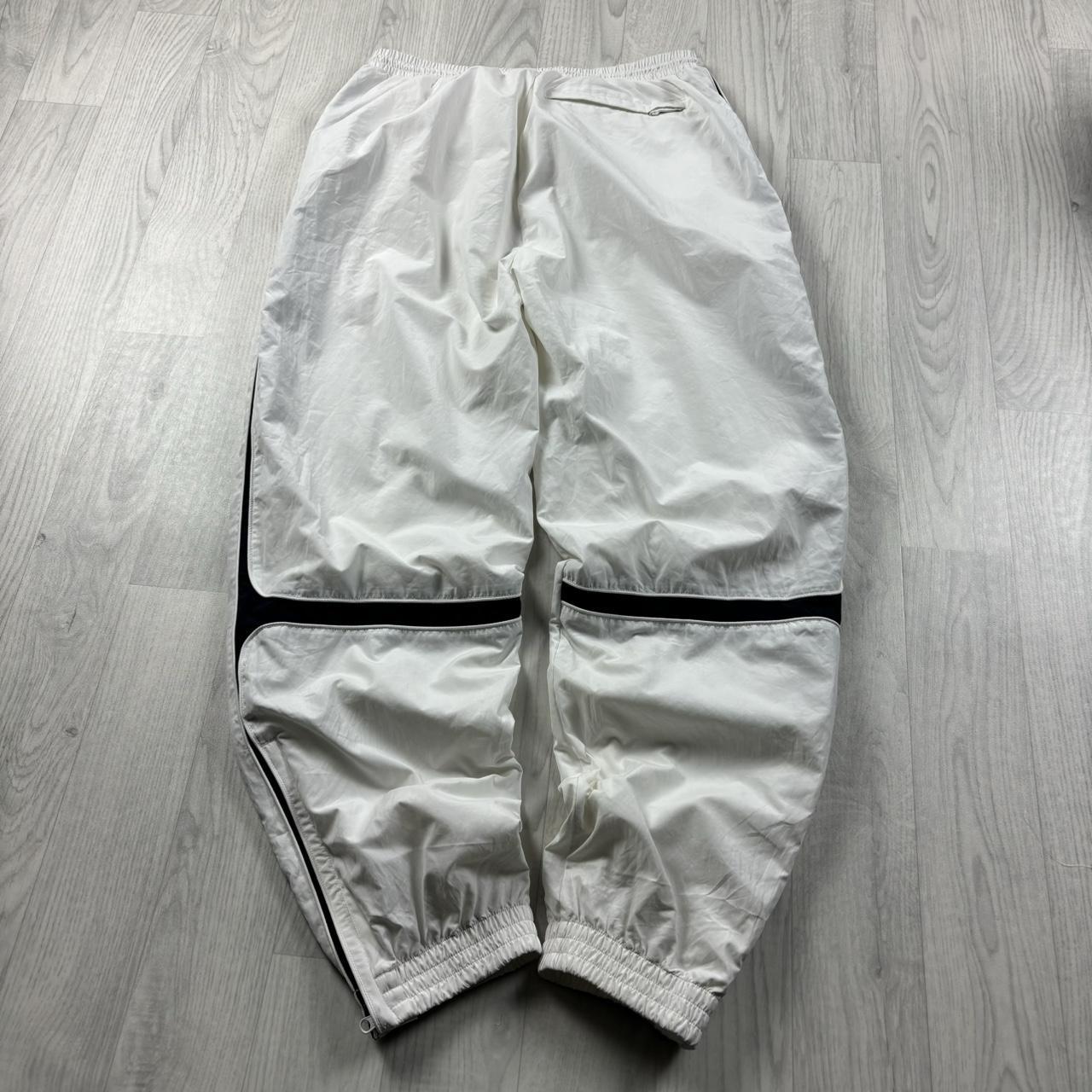 VINTAGE Y2K FRED PERRY BAGGY TRACKSUIT BOTTOMS WHITE