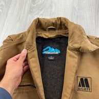 VINTAGE Y2K TRI MOUNTAIN WORKWEAR BOMBER JACKET BEIGE