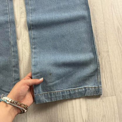 VINTAGE BAGGY WIDE LEG CARPENTER JEANS LIGHT BLUE (26x31)