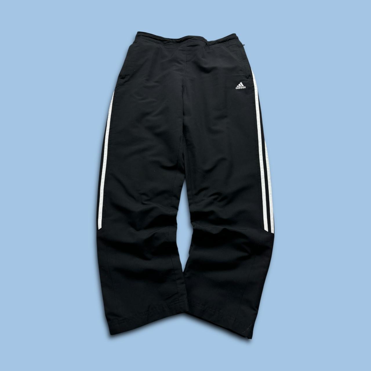 VINTAGE Y2K ADIDAS BAGGY TRACKSUIT BOTTOMS BLACK